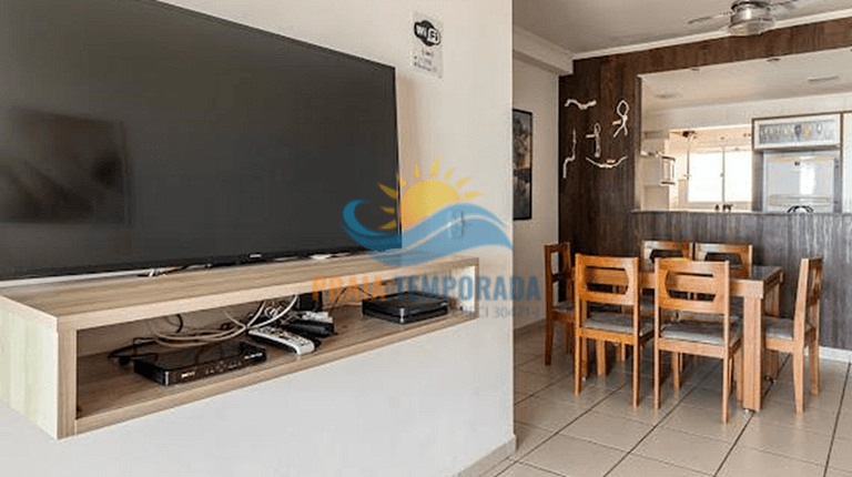 G123 - Excelente Apto c/ 2 Dorm frente ao mar| Sendo 1 Suíte