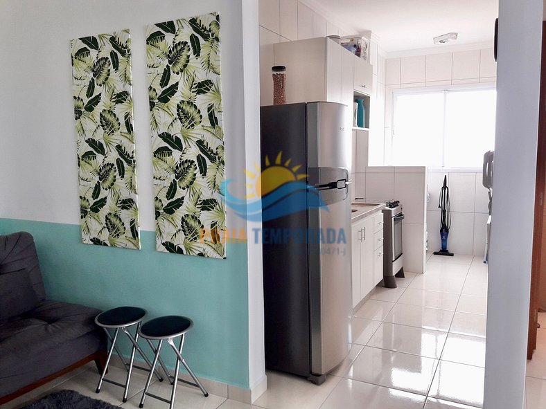 M081 - Apartamento com sacada gourmet e vista para o mar