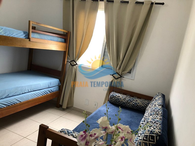 MON82 - Apto com linda vista para o mar / 02 Dorm c/suite /